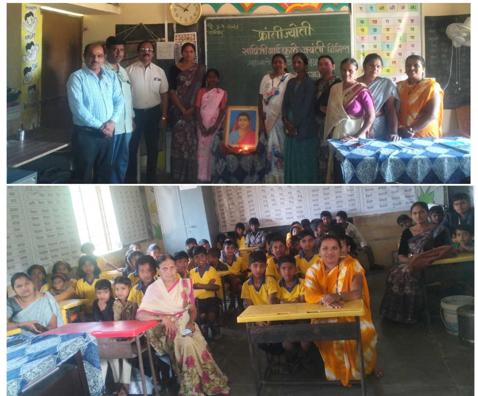 “सावित्रीबाईंच्या विचारांनी नांदडगावच्या शाळेत उजळली जयंती; विद्यार्थ्यांचे वेषभूषण व विचार मांडणीने कार्यक्रम रंगला”